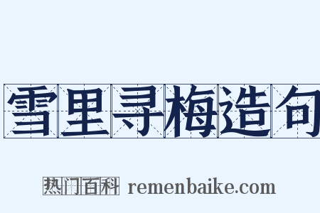 雪里寻梅造句是什么意思的图片